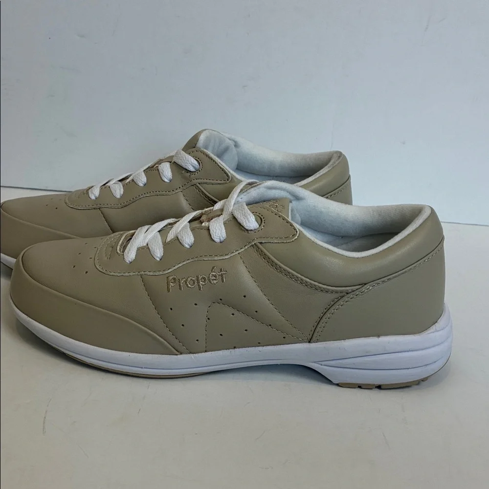Propet Washable Walker Women's Beige Leather Shoes W3840 US Size 7.5 Comfort